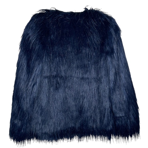 NWOT Ladakh x Urban Outfitters Margot Faux Fur Jacket in Blue - Picture 6 of 15
